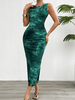 Maxi Jurk met Hoge Hals en Rimpeldetails - Maxi Dresses - Jurkjes.co