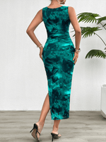 Maxi Jurk met Hoge Hals en Rimpeldetails - Maxi Dresses - Jurkjes.co