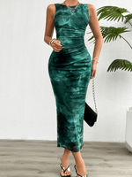 Maxi Jurk met Hoge Hals en Rimpeldetails - Maxi Dresses - Jurkjes.co