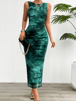 Maxi Jurk met Hoge Hals en Rimpeldetails - Maxi Dresses - Jurkjes.co