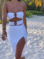 Maxi Jurk met Hoge Split en Hollow-out - Group2 - Jurkjes.co