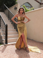 Maxi Jurk met Hoge Split en Mesh Detail - Maxi Dresses - Jurkjes.co