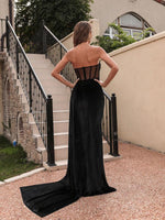 Maxi Jurk met Hoge Split en Mesh Detail - Maxi Dresses - Jurkjes.co