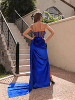 Maxi Jurk met Hoge Split en Mesh Detail - Maxi Dresses - Jurkjes.co