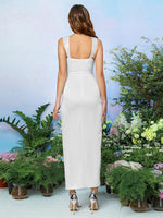 Maxi Jurk met Hoge Split en Pailletten - Group5 - Jurkjes.co