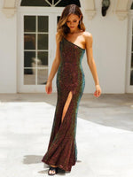 Maxi Jurk met Hoge Split en Pailletten - Maxi Dresses - Jurkjes.co