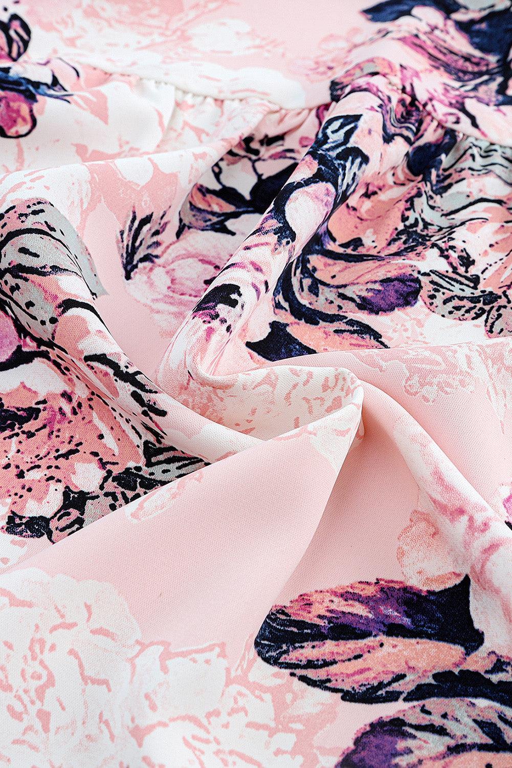 Maxi Jurk met Hoge Taille en Pofmouwen - Floral Dresses - Jurkjes.co