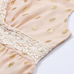 Maxi Jurk met Kant en Polka Dots - Dresses - Jurkjes.co