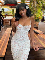 Maxi Jurk met Kant en Strap Design - Maxi Dresses - Jurkjes.co