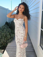 Maxi Jurk met Kant en Strap Design - Maxi Dresses - Jurkjes.co