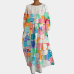 Maxi Jurk met Kleurrijk Patroon - CB - Dresses - Jurkjes.co