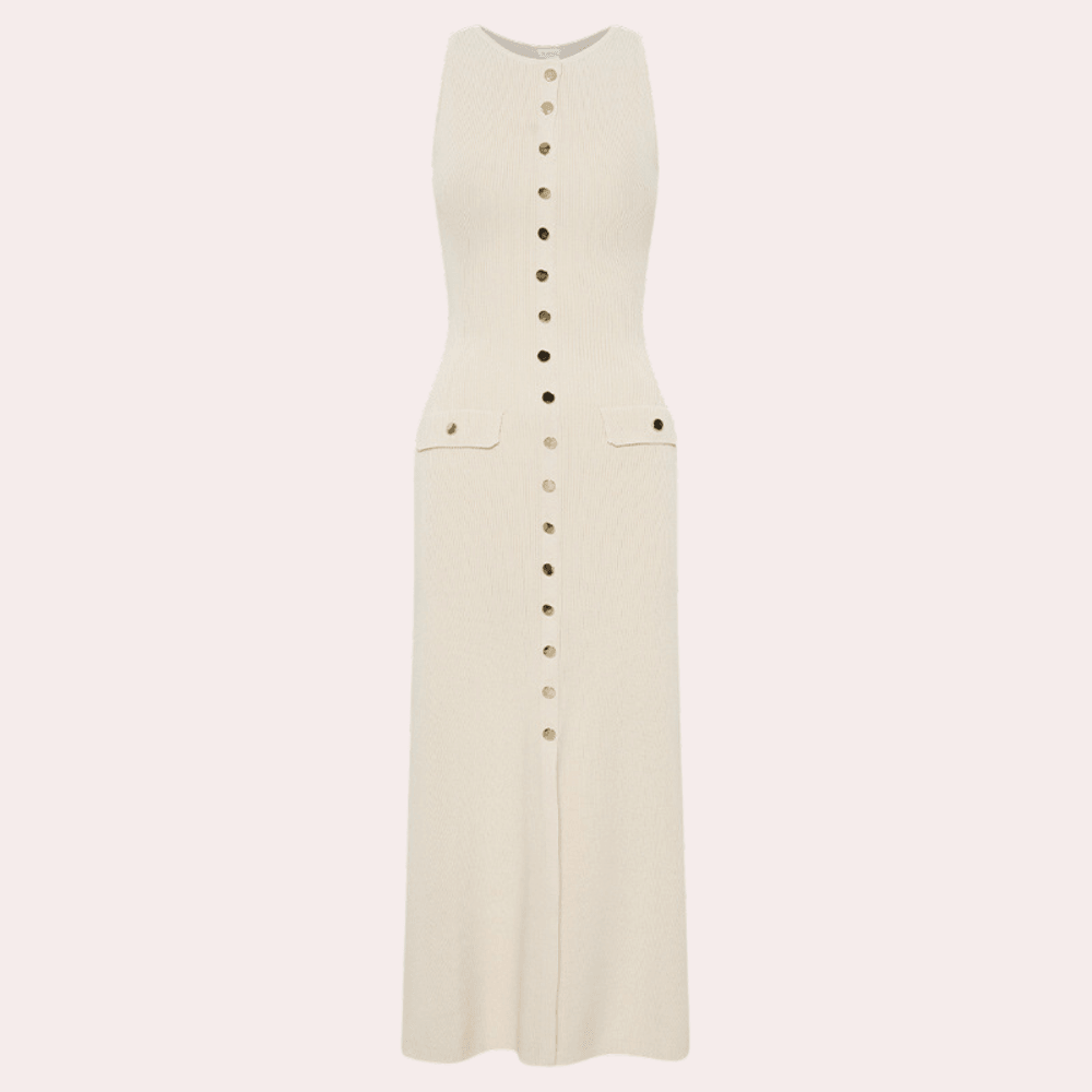 Maxi Jurk met Knoopsluiting en Zakdetails - Women Summer Dress - Jurkjes.co