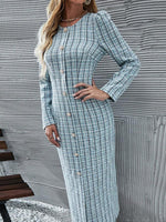 Maxi Jurk met Knopen en Ruitenpatroon - Group8 - Jurkjes.co