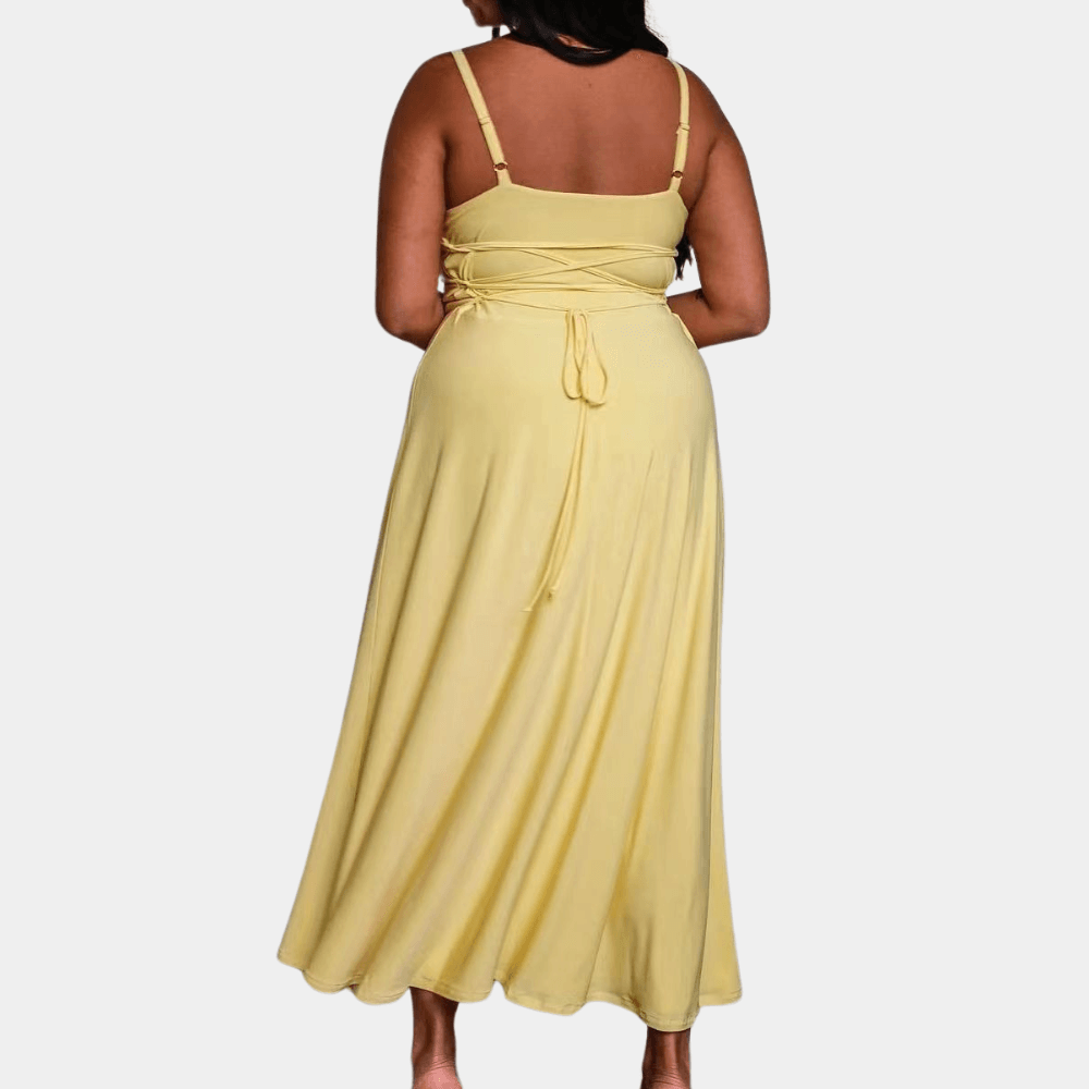Maxi Jurk met Kunstige Drapering - Women Summer Dress - Jurkjes.co