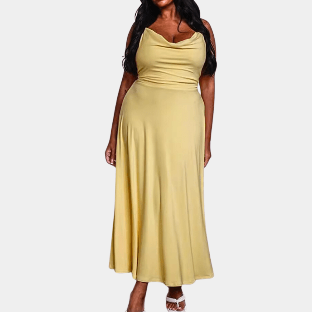 Maxi Jurk met Kunstige Drapering - Women Summer Dress - Jurkjes.co