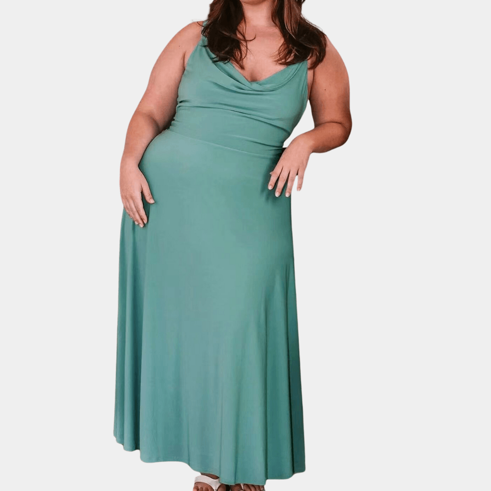 Maxi Jurk met Kunstige Drapering - Women Summer Dress - Jurkjes.co