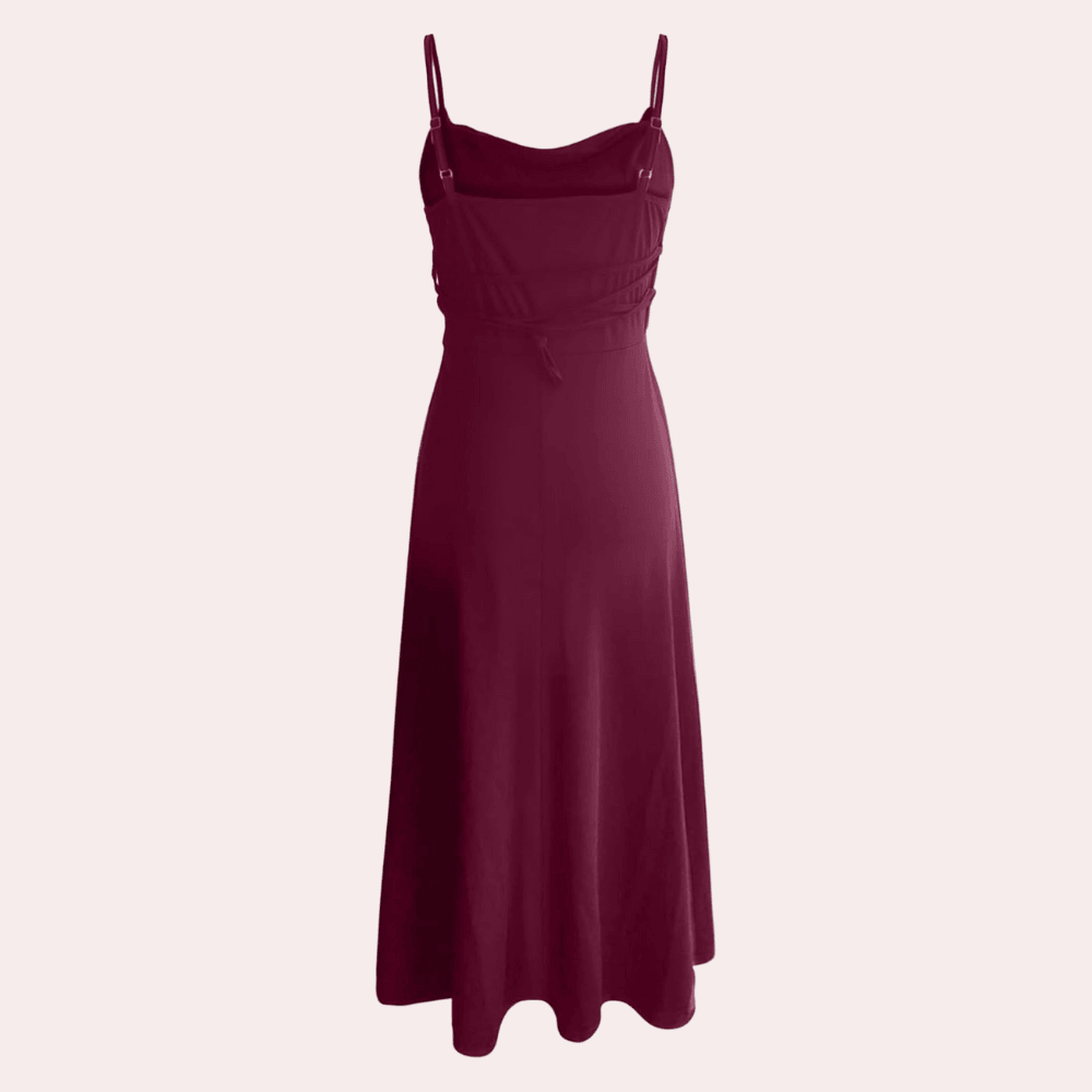 Maxi Jurk met Kunstige Drapering - Women Summer Dress - Jurkjes.co