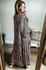 Maxi Jurk met Luipaardprint en Zijde - Maxi Dresses - Jurkjes.co