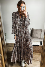 Maxi Jurk met Luipaardprint en Zijde - Maxi Dresses - Jurkjes.co
