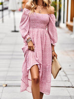 Maxi Jurk met Off-Shoulder en Bloemenprint - Maxi Dresses - Jurkjes.co