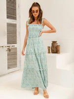 Maxi Jurk met Off-shoulder en Bloemenprint - Maxi Dresses - Jurkjes.co