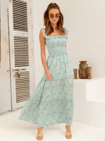 Maxi Jurk met Off-shoulder en Bloemenprint - Maxi Dresses - Jurkjes.co