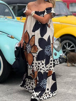 Maxi Jurk met Off-Shoulder en Bloemenprint - Maxi Dresses - Jurkjes.co