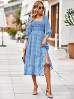 Maxi Jurk met Off-Shoulder en Bloemenprint - Maxi Dresses - Jurkjes.co