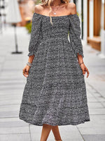 Maxi Jurk met Off-Shoulder en Bloemenprint - Maxi Dresses - Jurkjes.co