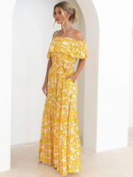 Maxi Jurk met Off-Shoulder en Paisley Print - Group1 - Jurkjes.co