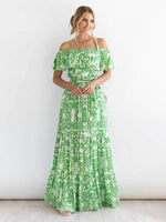Maxi Jurk met Off-Shoulder en Paisley Print - Group1 - Jurkjes.co