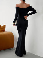 Maxi Jurk met Off-Shoulder Ontwerp - Group2 - Jurkjes.co