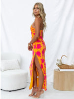 Maxi Jurk met One-Shoulder en Bloemenprint - Group11 - Jurkjes.co