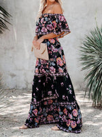 Maxi Jurk met One-Shoulder en Bloemenprint - Maxi Dresses - Jurkjes.co