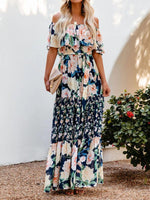 Maxi Jurk met One-Shoulder en Bloemenprint - Maxi Dresses - Jurkjes.co