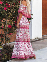 Maxi Jurk met One-Shoulder en Bloemenprint - Maxi Dresses - Jurkjes.co