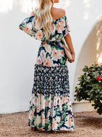 Maxi Jurk met One-Shoulder en Bloemenprint - Maxi Dresses - Jurkjes.co