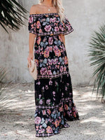 Maxi Jurk met One-Shoulder en Bloemenprint - Maxi Dresses - Jurkjes.co