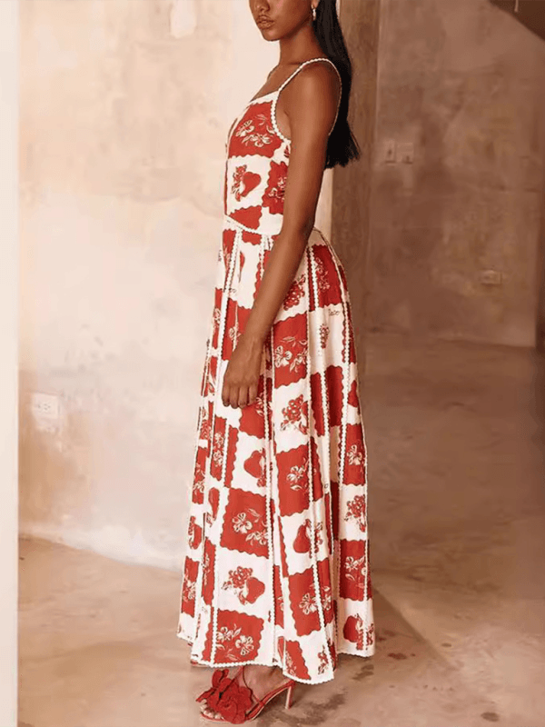 Maxi Jurk met One-Shoulder en Patchwork - Group9 - Jurkjes.co