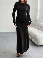 Maxi Jurk met One-Shoulder en Rimpeldetail - Maxi Dresses - Jurkjes.co