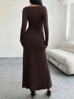 Maxi Jurk met One-Shoulder en Rimpeldetail - Maxi Dresses - Jurkjes.co