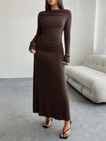 Maxi Jurk met One-Shoulder en Rimpeldetail - Maxi Dresses - Jurkjes.co