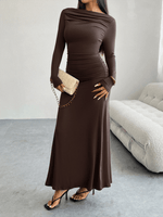 Maxi Jurk met One-Shoulder en Rimpeldetail - Maxi Dresses - Jurkjes.co