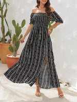 Maxi Jurk met One-Shoulder en Slit - Maxi Dresses - Jurkjes.co