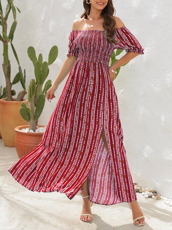 Maxi Jurk met One-Shoulder en Slit - Maxi Dresses - Jurkjes.co