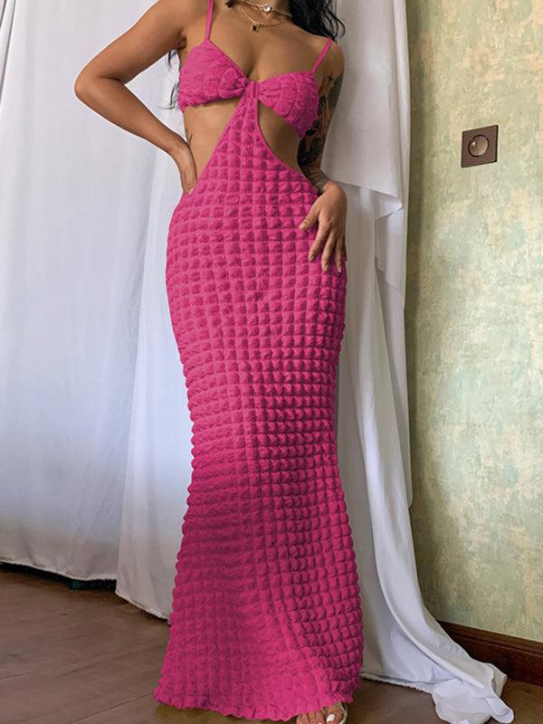 Maxi Jurk met Open Ontwerp en Textuur - Group2 - Jurkjes.co