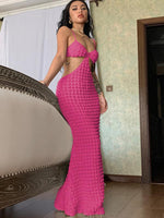 Maxi Jurk met Open Ontwerp en Textuur - Group2 - Jurkjes.co