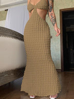 Maxi Jurk met Open Ontwerp en Textuur - Group2 - Jurkjes.co