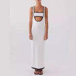 Maxi Jurk met Open Rug en Effen Design - Maxi Dresses - Jurkjes.co