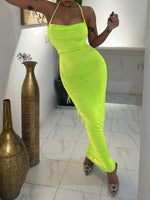 Maxi Jurk met Open Rug en Halternekkraag - Group4 - Jurkjes.co